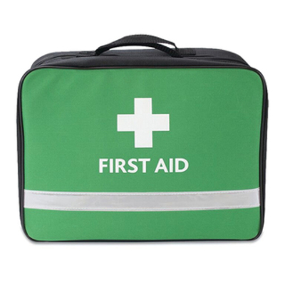 Paris First Aid Satchel Emergency Response Bag - Colour-Coded, Reflective Design, Green