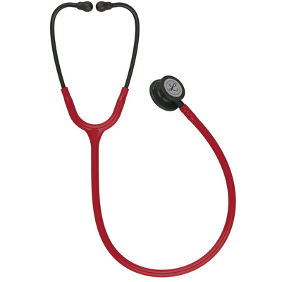 3M Littmann Classic III Stethoscope - Black Finish, Burgundy Tubing