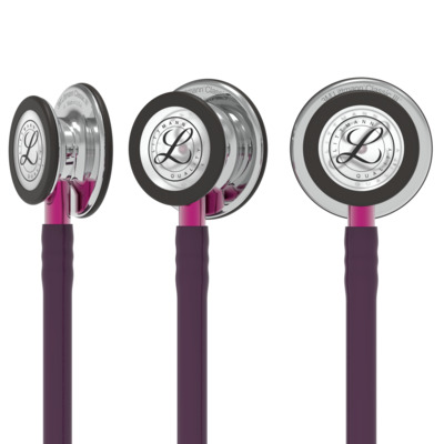 3M Littmann Classic III Stethoscope - Mirror Chest, Plum Tubing