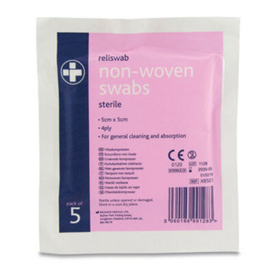 Non Woven Sterile Swabs 5 x 5cm (PK5)