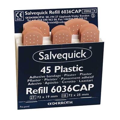 Salvequick Plastic / Waterproof Refill Pack (45) - Single Box