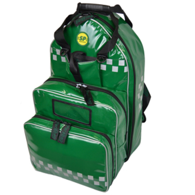 SP Parabag First Responder AED & Oxygen Backpack - TPU, Heavy-Duty, Green