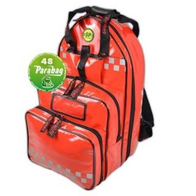 SP Parabag First Responder AED & Oxygen Backpack - TPU, Heavy-Duty, Red