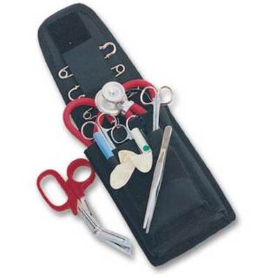 Stethoscope & Scissor Pouch - Kitted - Black