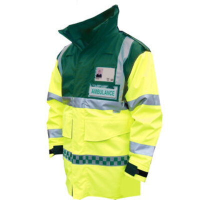 Hi-Vis Ambulance Jacket - Green & Yellow Large