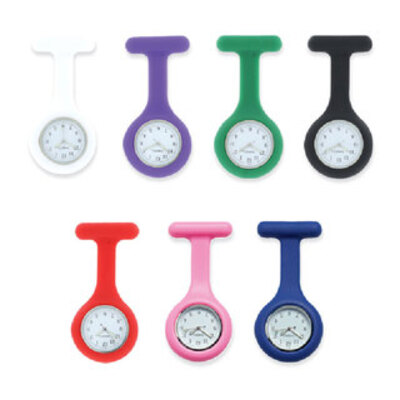 Silicone Nurses Fob Watch - Analogue - Dark Blue